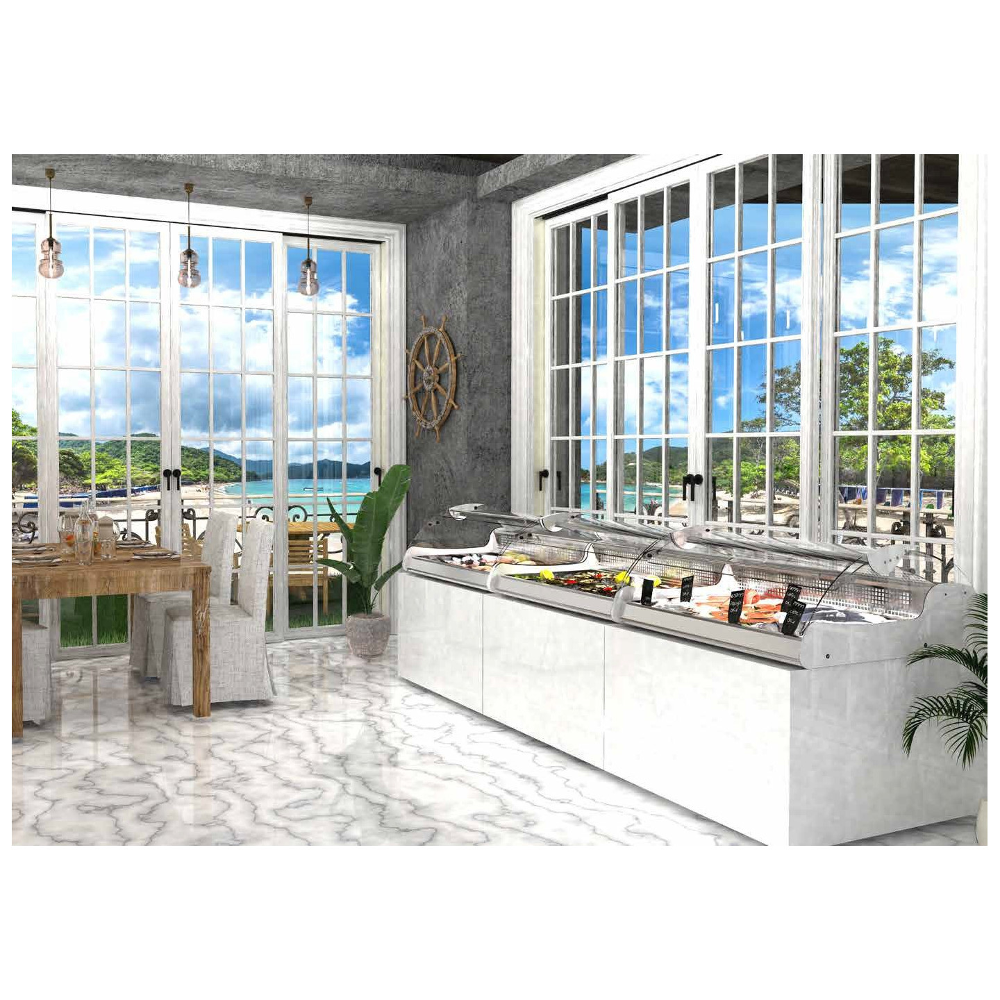 Cabinet complet avec rangement pour vitrine VX3 Sayl-mondialchr.com