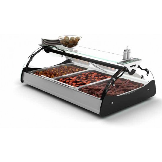 Vitrine chauffante 3GN1 1 MAXISELF Bain Marie CMX3E Sayl-mondialchr.com