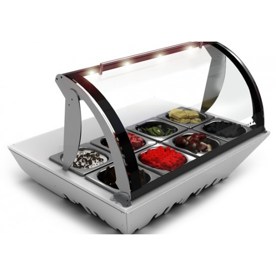 Vitrine réfrigérée à Tapas 8GN1 6 TOPPING BOX TBT Sayl-mondialchr.com