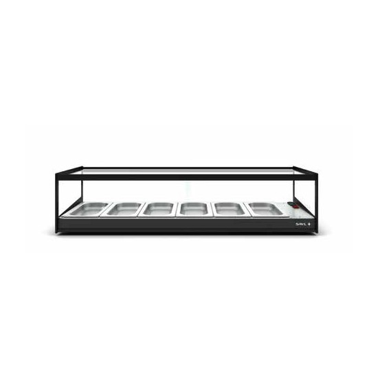 Vitrine chauffante CALENTADOR LOGIC Bain Marie CLO6BL Sayl-mondialchr.com