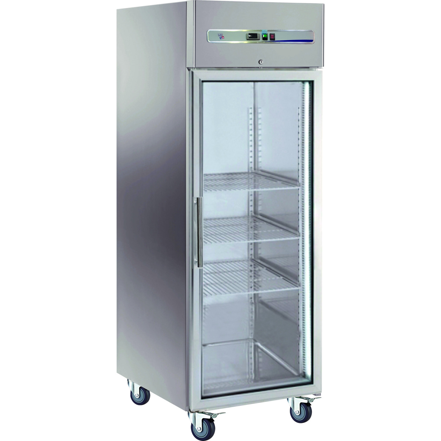 ARMOIRE REFRIGEREE POSITIVE INOX, 1 PORTE VITREE 650 LITRES