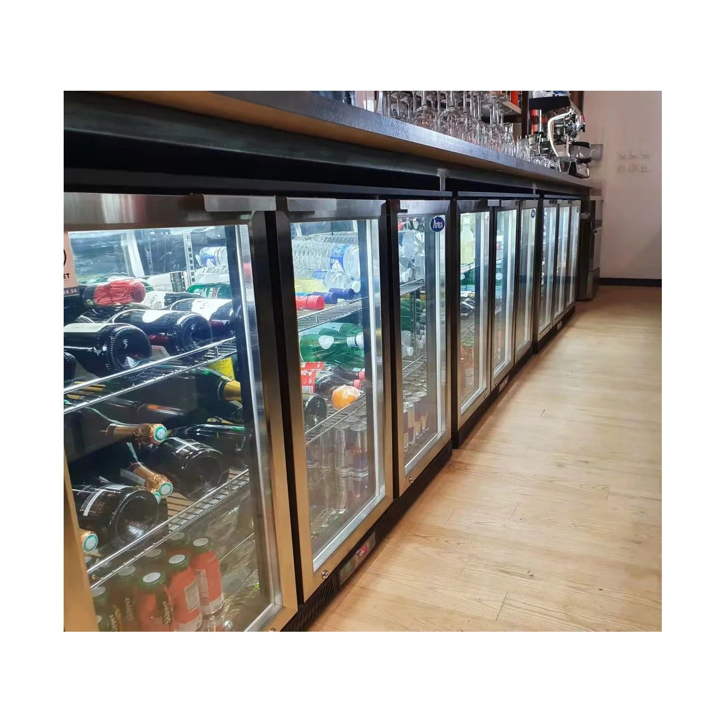 Arrière bar réfrigéré 2 portes battantes inox 220L Atosa-mondialchr.com