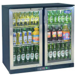Arrière bar réfrigéré 2 portes battantes inox 220L Atosa-mondialchr.com