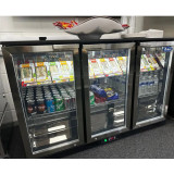 Arrière bar réfrigéré 3 portes battantes inox 320L Atosa-mondialchr.com