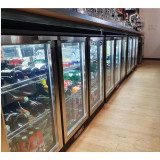 Arrière bar réfrigéré 3 portes battantes inox 320L Atosa-mondialchr.com
