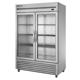 Armoire réfrigérée positive Inox 2portes vitrées 914L True-mondialchr.com