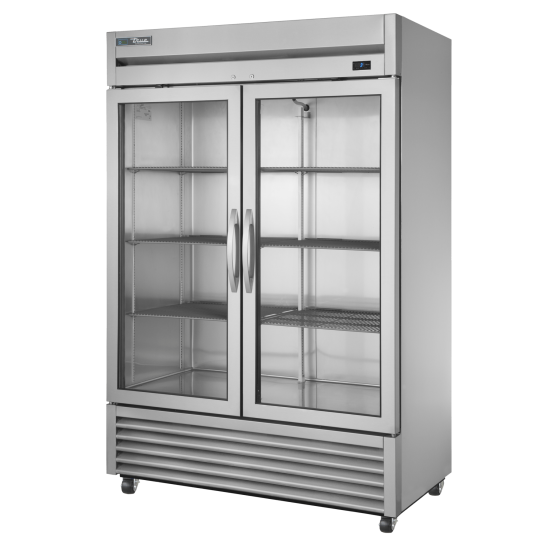 Armoire réfrigérée positive Inox 2portes vitrées 914L True-mondialchr.com