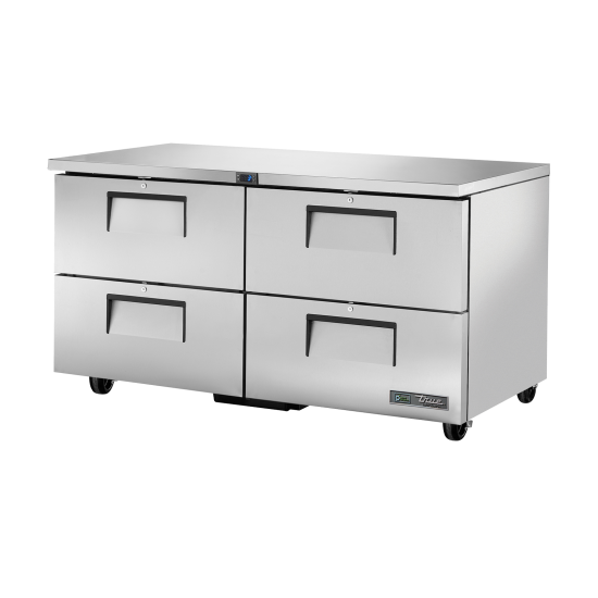 Sous-comptoir encastrable positif 4 tiroirs 78L True-mondialchr.com
