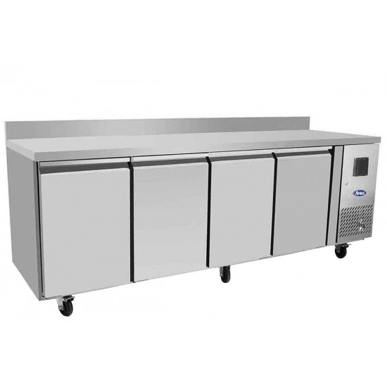 Table réfrigérée négative avec dosseret P600 4P 480L Atosa-mondialchr.com