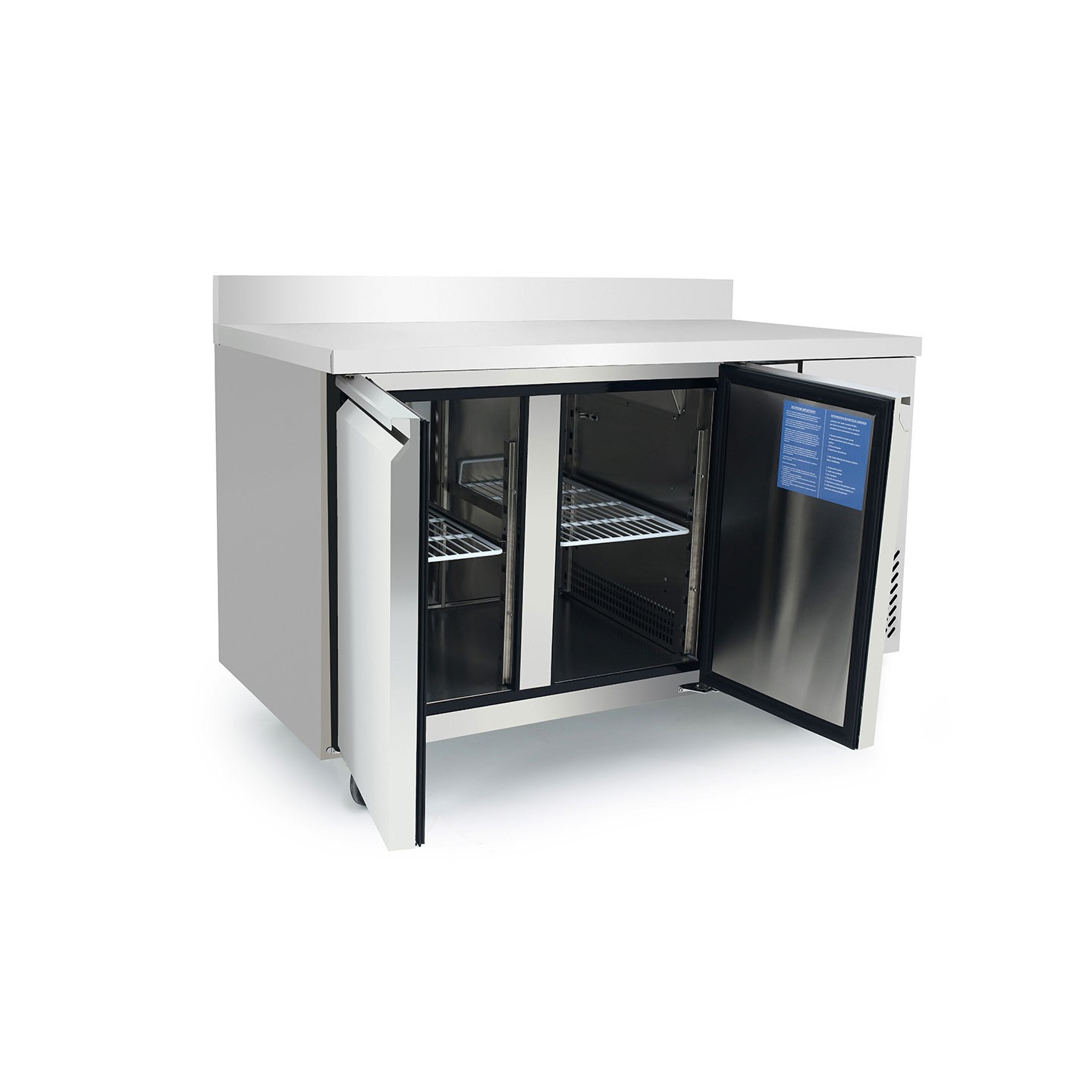 Table réfrigérée négative GN11 avec dosseret P700 280L Atosa-mondialchr.com