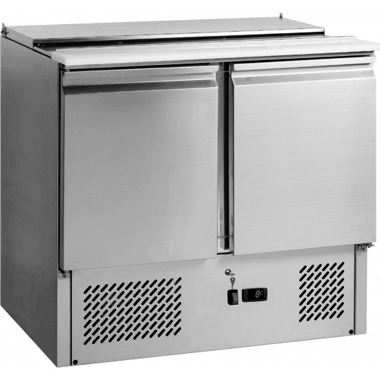 Saladette 2 portes avec couvercle