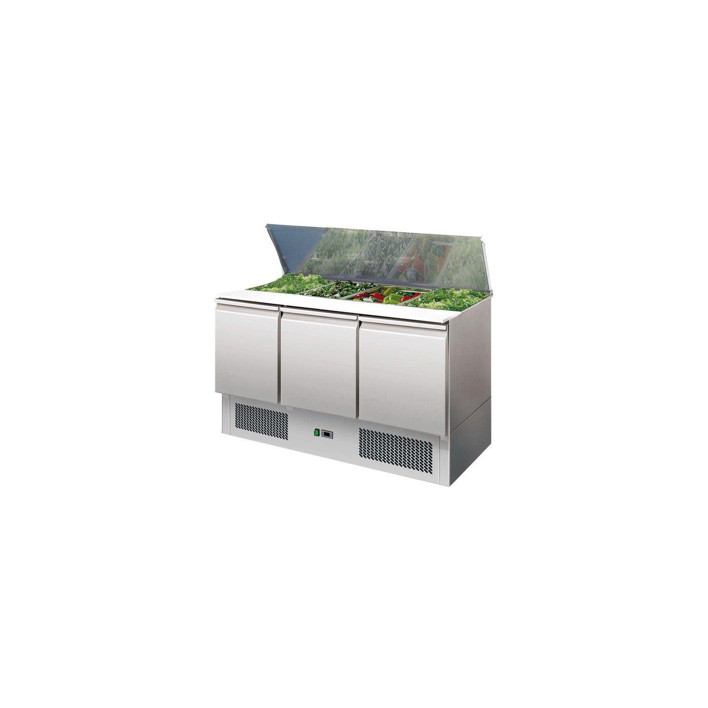 Saladette 3 portes avec couvercle