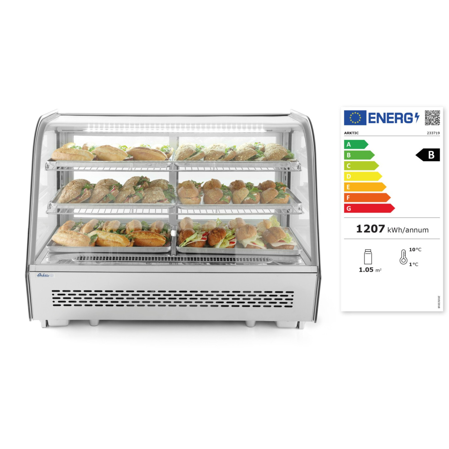 Vitrine réfrigérée de présentation pâtisserie 160L HENDI-mondialchr.com