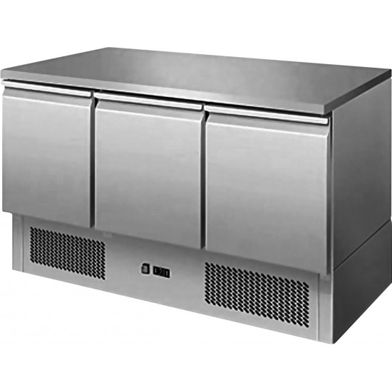 Saladette 3 portes dessus inox