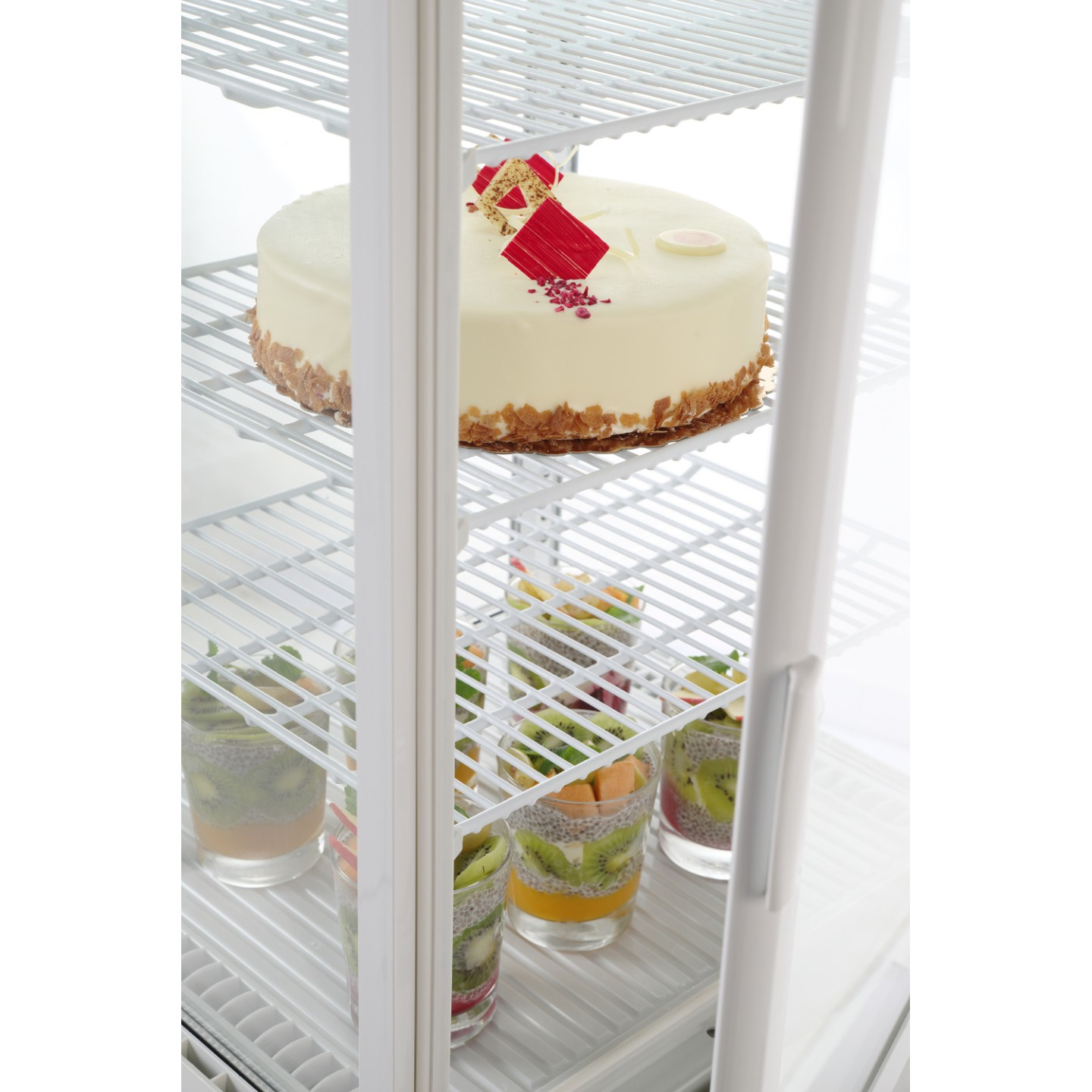 Vitrine de table réfrigérée positive 3 étagères 68L HENDI-mondialchr.com
