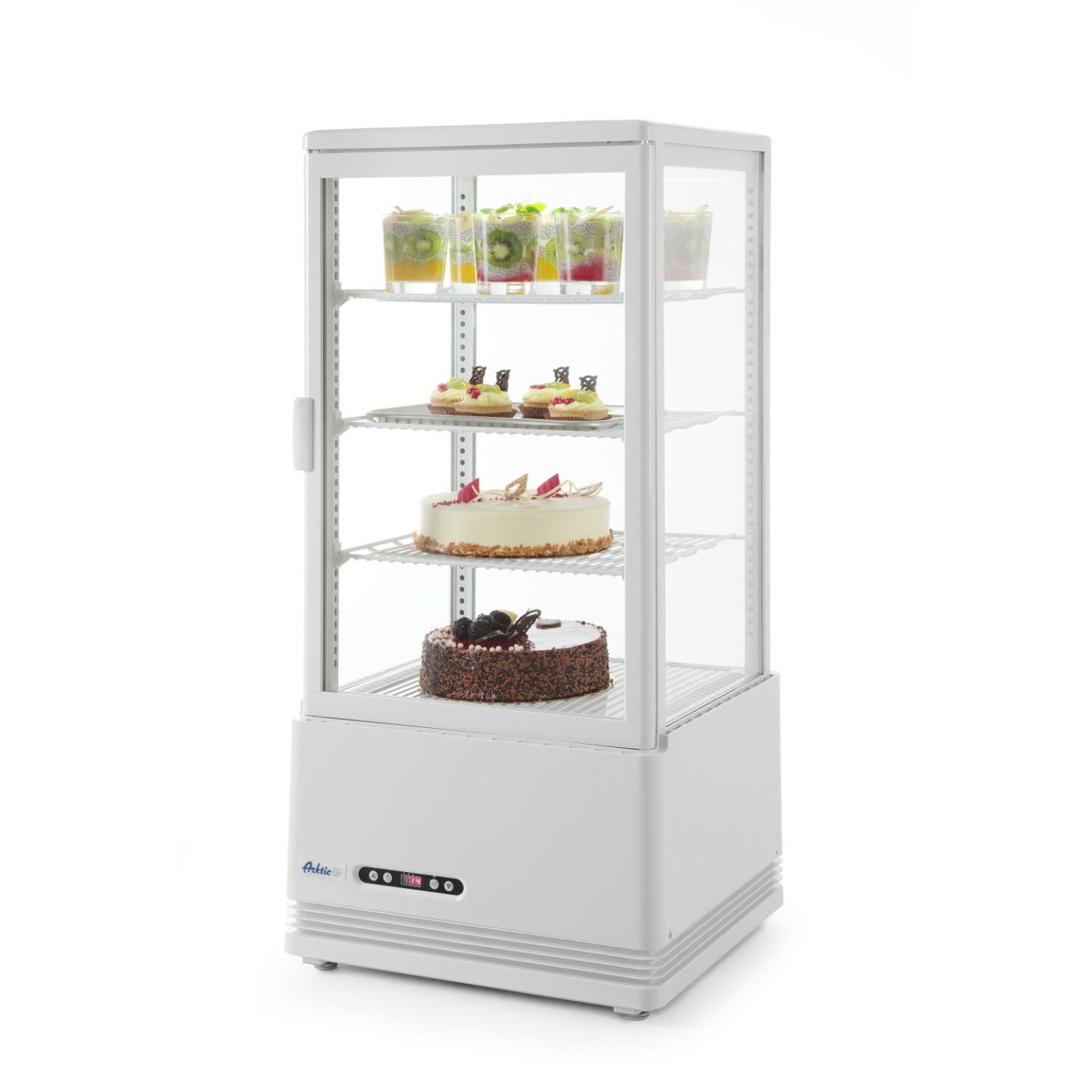 Vitrine de table réfrigérée positive 3 étagères 78L HENDI-mondialchr.com