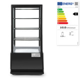 Vitrine de table réfrigérée positive 3 étagères 78L HENDI-mondialchr.com