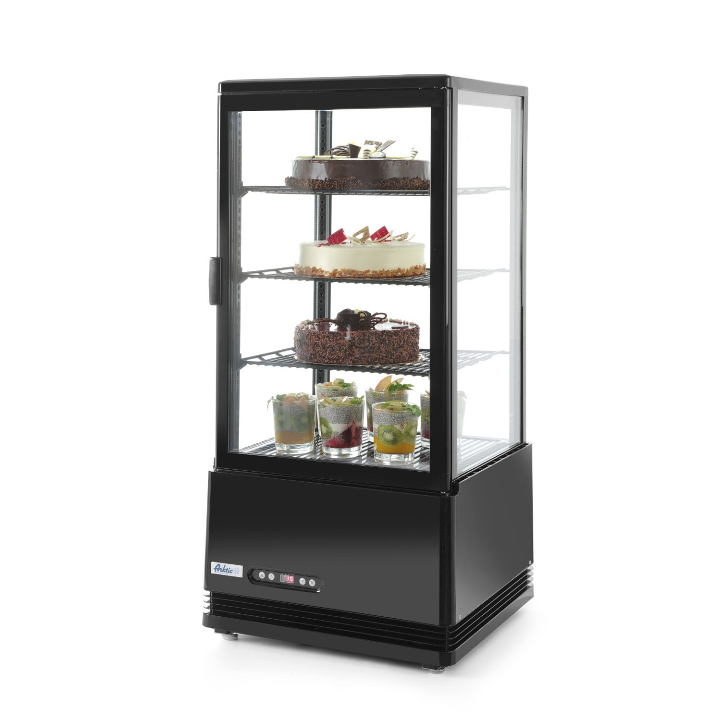 Vitrine de table réfrigérée positive 3 étagères 78L HENDI-mondialchr.com