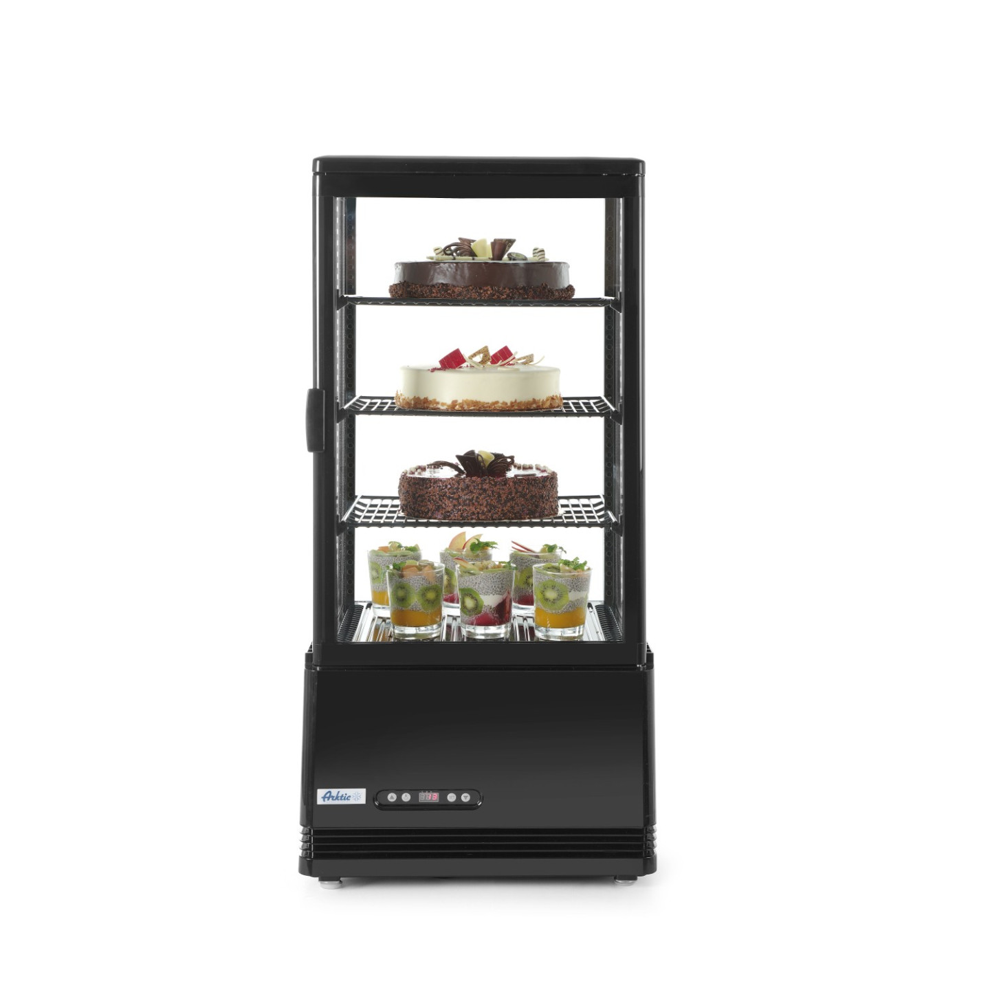 Vitrine de table réfrigérée positive 3 étagères 78L HENDI-mondialchr.com