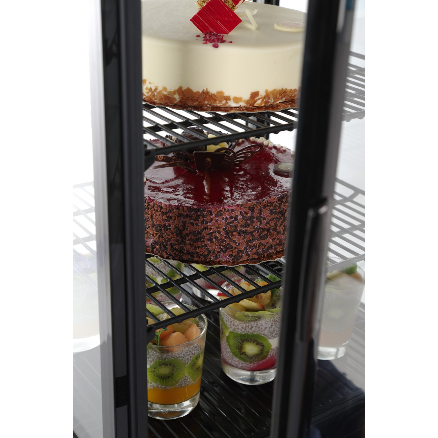 Vitrine de table réfrigérée positive 3 étagères 78L HENDI-mondialchr.com