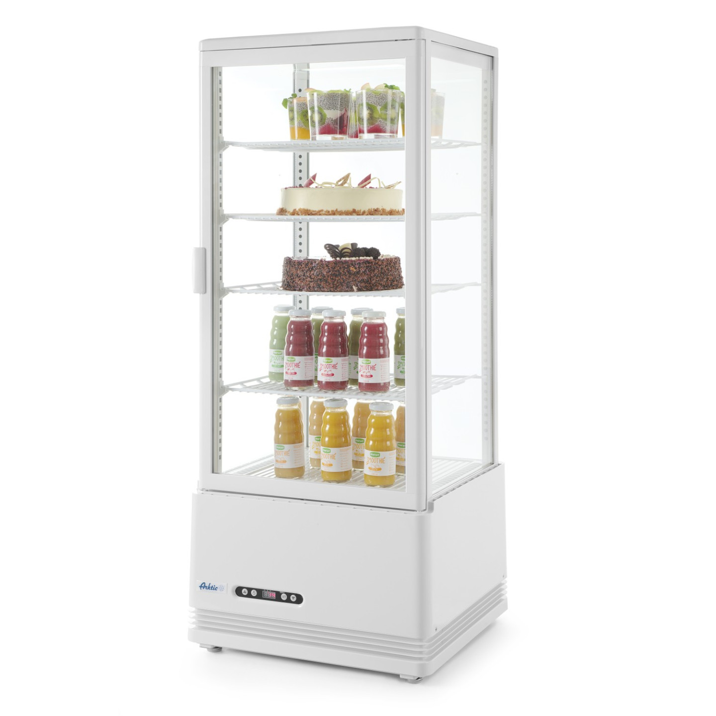 Vitrine de table réfrigérée positive 4 étagères 98L HENDI-mondialchr.com
