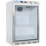 Armoire réfrigérée vitrée positive en laqué blanc intérieur en ABS 200L