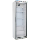 Armoire réfrigérée vitrée positive en laqué blanc intérieur en ABS 400L