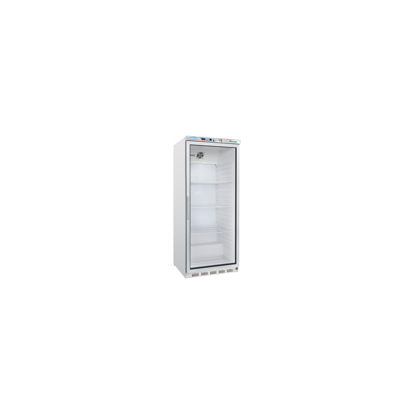 Armoire réfrigérée vitrée positive en laqué blanc intérieur en ABS 600L
