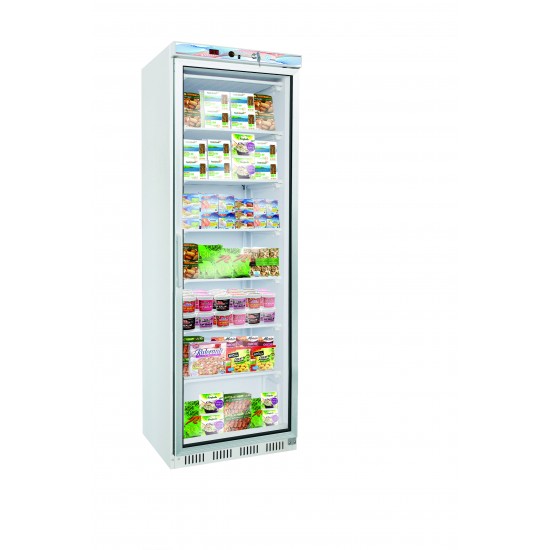 Armoire réfrigérée vitrée négative en laqué blanc intérieur en ABS 400L
