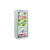 Armoire réfrigérée vitrée négative en laqué blanc intérieur en ABS 600L