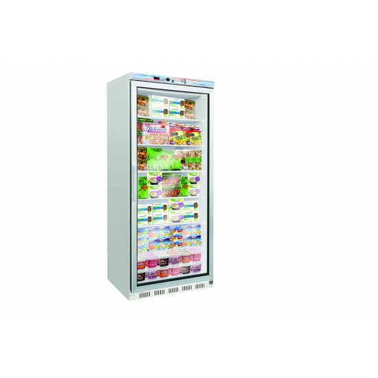 Armoire réfrigérée vitrée négative en laqué blanc intérieur en ABS 600L