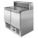 Table à pizza 2 portes GN1/1 Pour bac 1/3