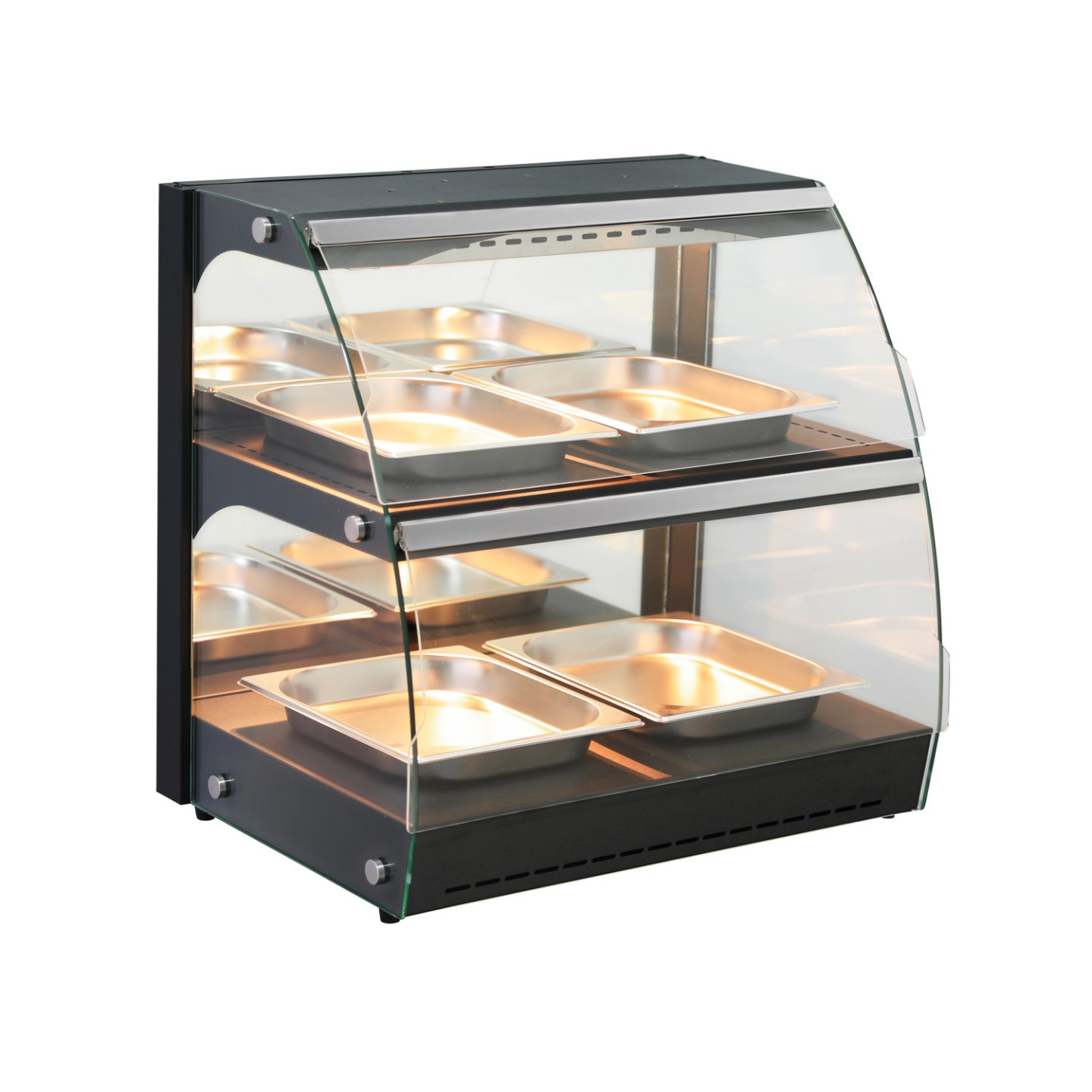 Vitrine de table chauffante quartz deux niveaux HENDI-mondialchr.com