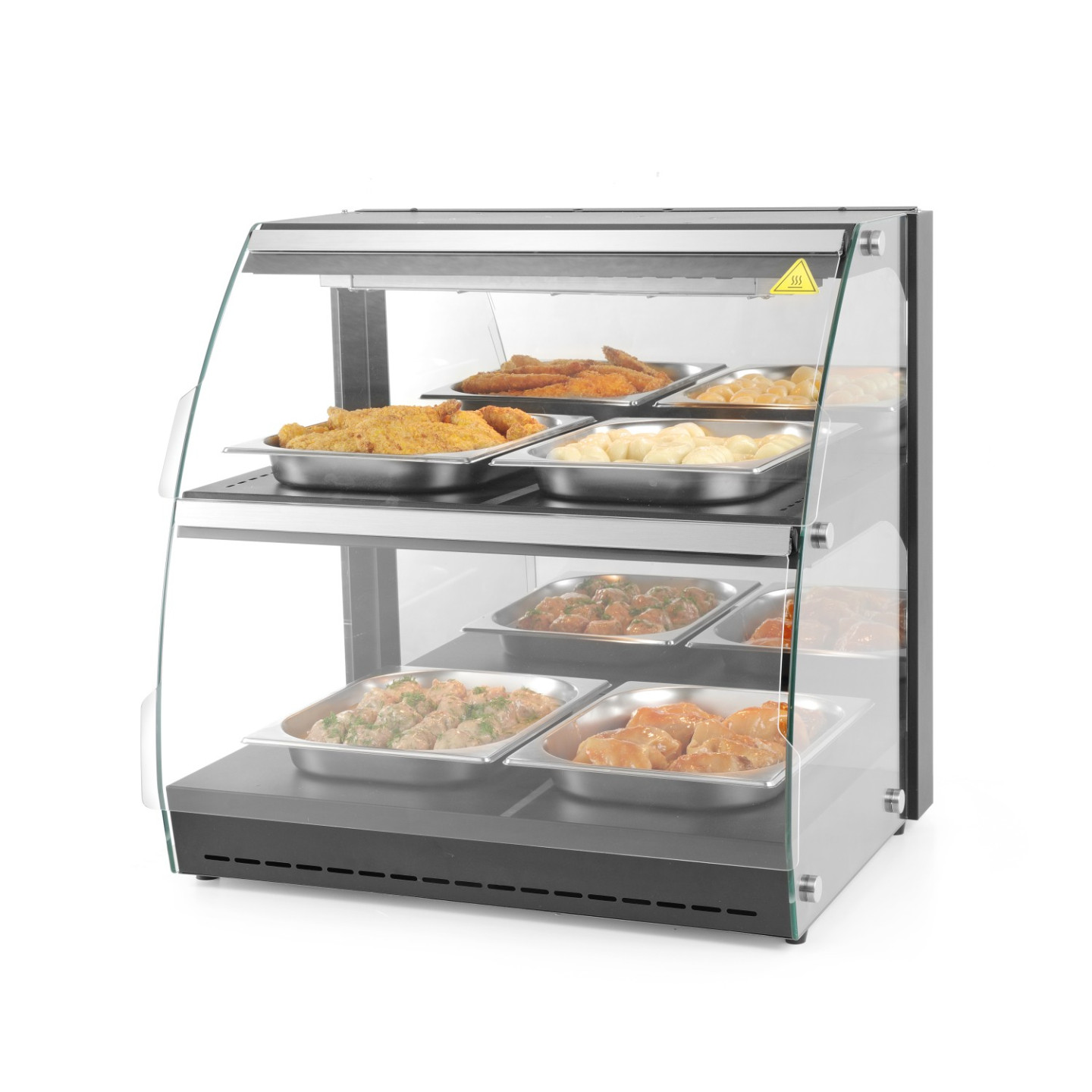 Vitrine de table chauffante quartz deux niveaux HENDI-mondialchr.com