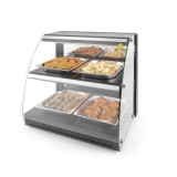 Vitrine de table chauffante quartz deux niveaux HENDI-mondialchr.com