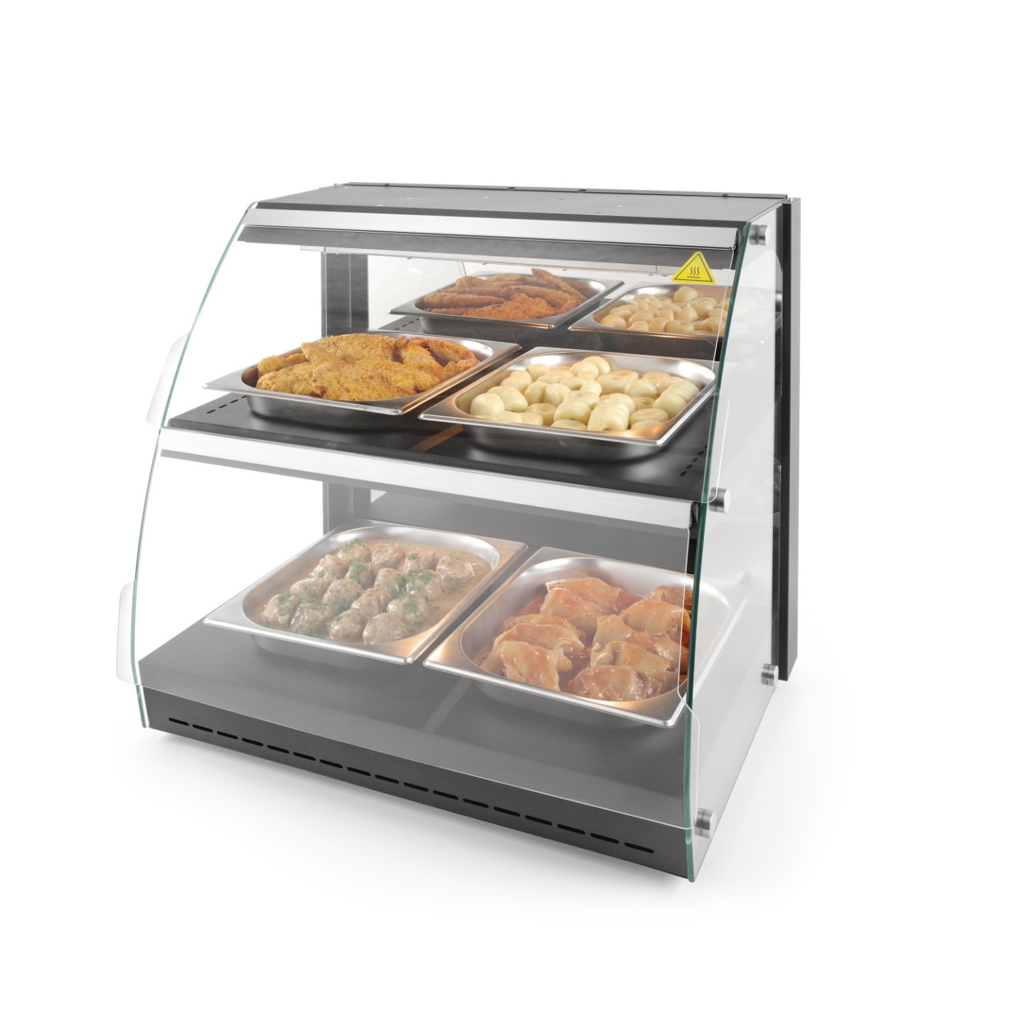 Vitrine de table chauffante quartz deux niveaux HENDI-mondialchr.com