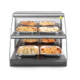 Vitrine de table chauffante quartz deux niveaux HENDI-mondialchr.com