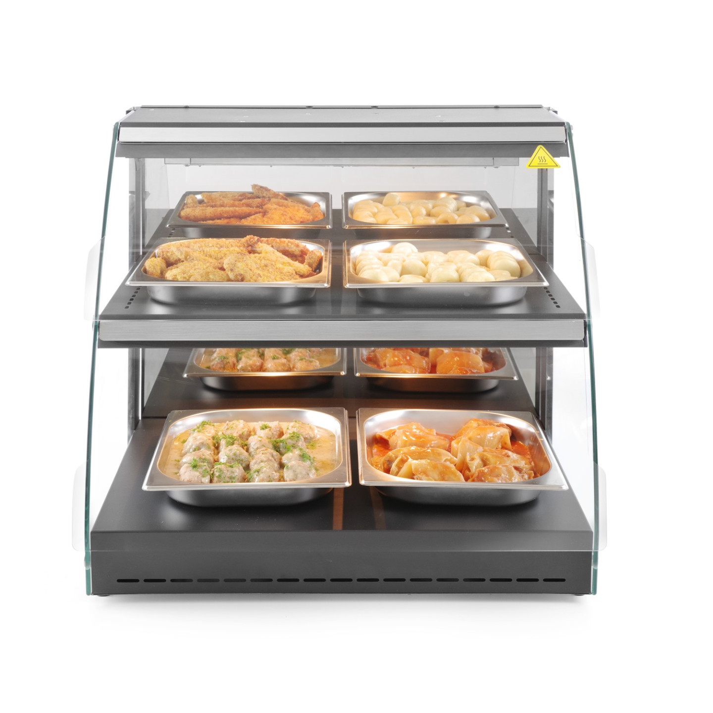 Vitrine de table chauffante quartz deux niveaux HENDI-mondialchr.com