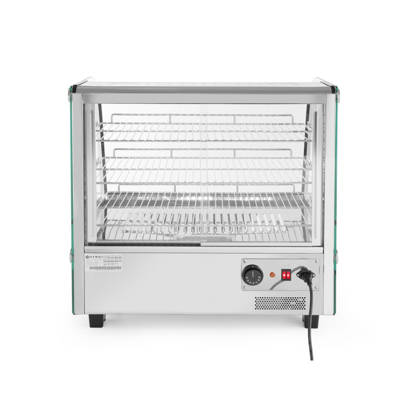 Vitrine de table chauffante 160L trois niveaux HENDI-mondialchr.com