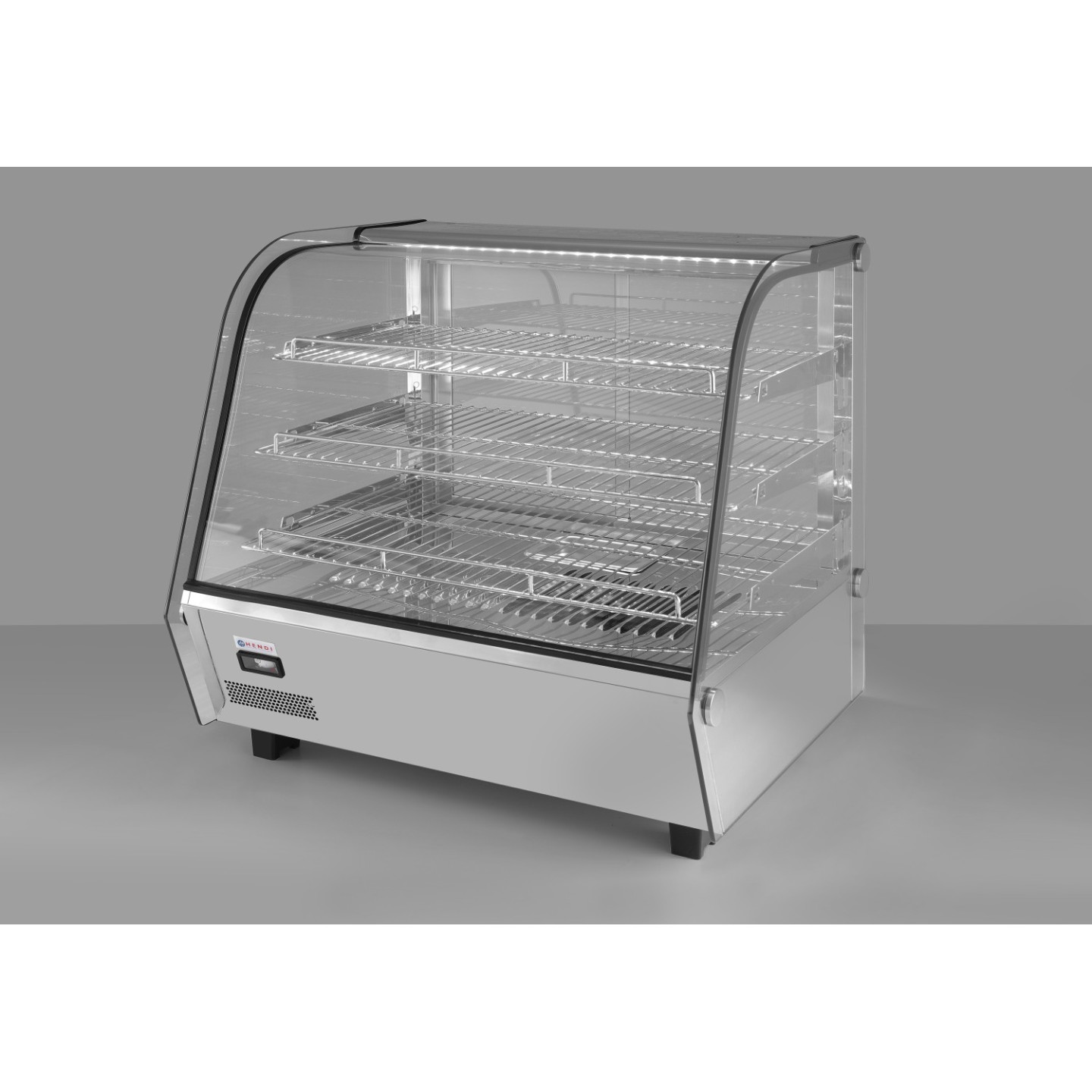 Vitrine de table chauffante 160L trois niveaux HENDI-mondialchr.com