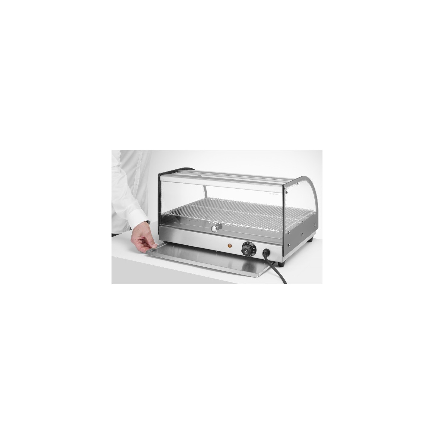 Vitrine de table chauffante un niveau HENDI-mondialchr.com