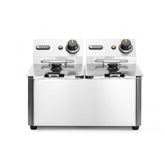 Friteuse Kitchen Line 2x4L 230V 205846 HENDI-mondialchr.com