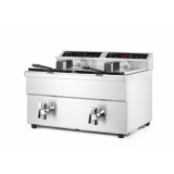 Friteuse à induction avec robinet de vidange 2x8L HENDI-mondialchr.com