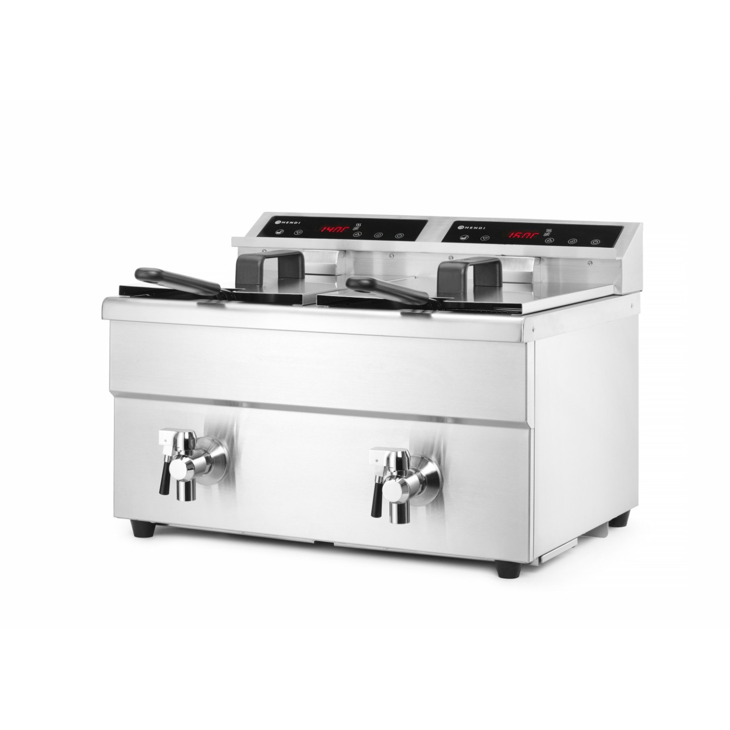 Friteuse à induction avec robinet de vidange 2x8L HENDI-mondialchr.com