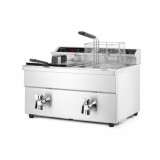 Friteuse à induction avec robinet de vidange 2x8L HENDI-mondialchr.com