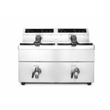 Friteuse à induction avec robinet de vidange 2x8L HENDI-mondialchr.com