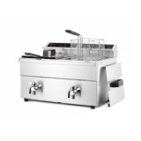 Friteuse à induction avec robinet de vidange 2x8L HENDI-mondialchr.com