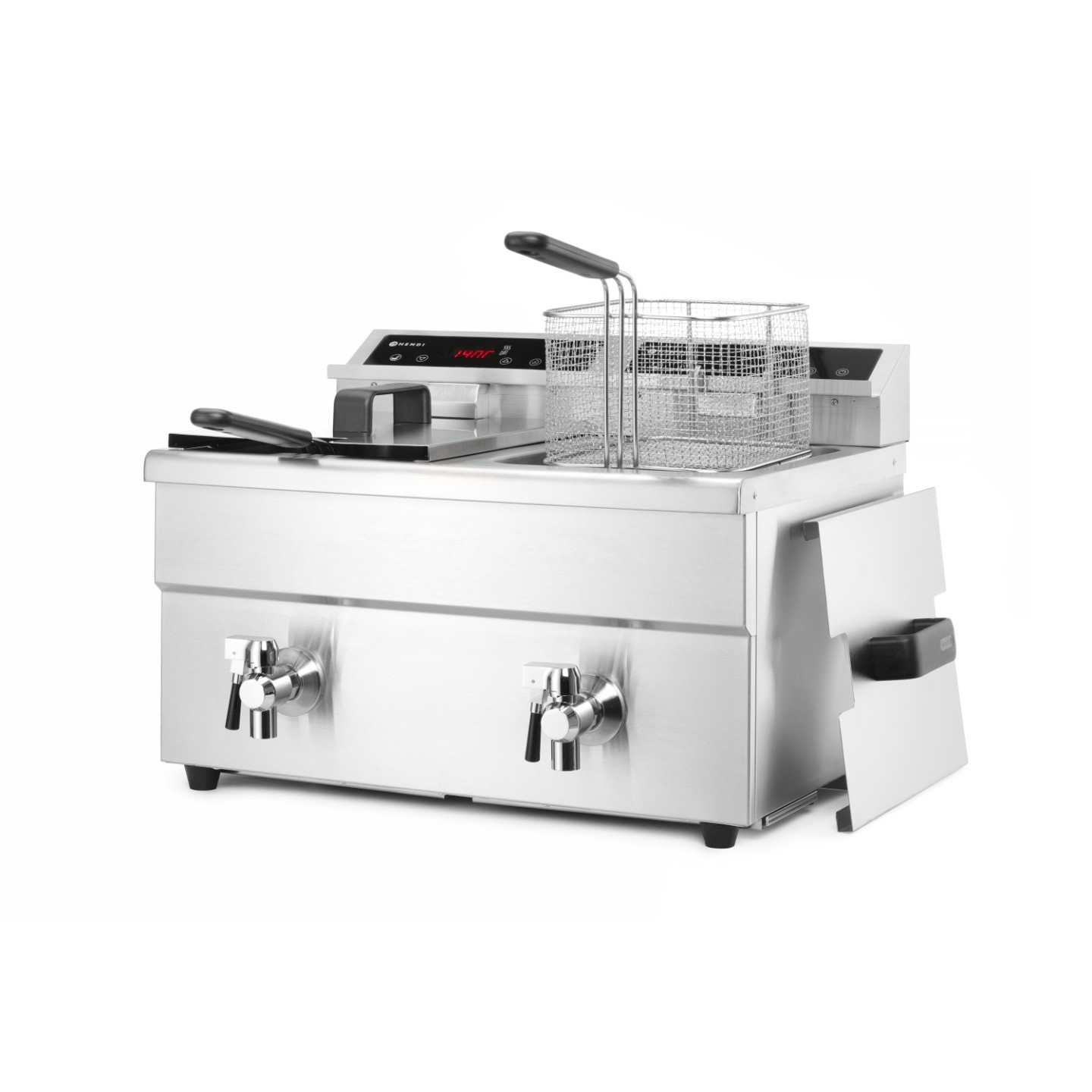 Friteuse à induction avec robinet de vidange 2x8L HENDI-mondialchr.com
