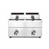 Friteuse à induction avec robinet de vidange 2x8L HENDI-mondialchr.com