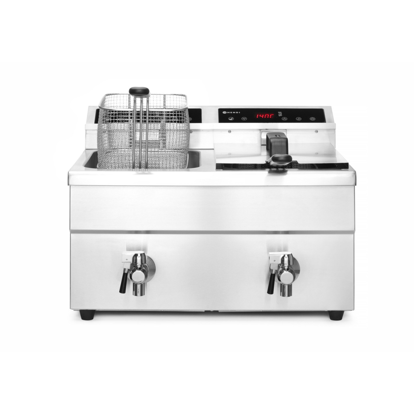 Friteuse à induction avec robinet de vidange 2x8L HENDI-mondialchr.com